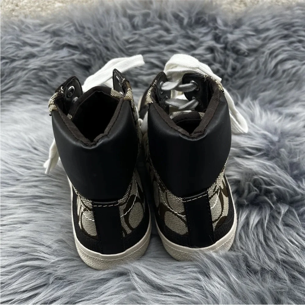 NWOT Vintage Y2K Coach Hightop Ellis signature sneakers womens size 7 shoes. - Picture 4 of 11